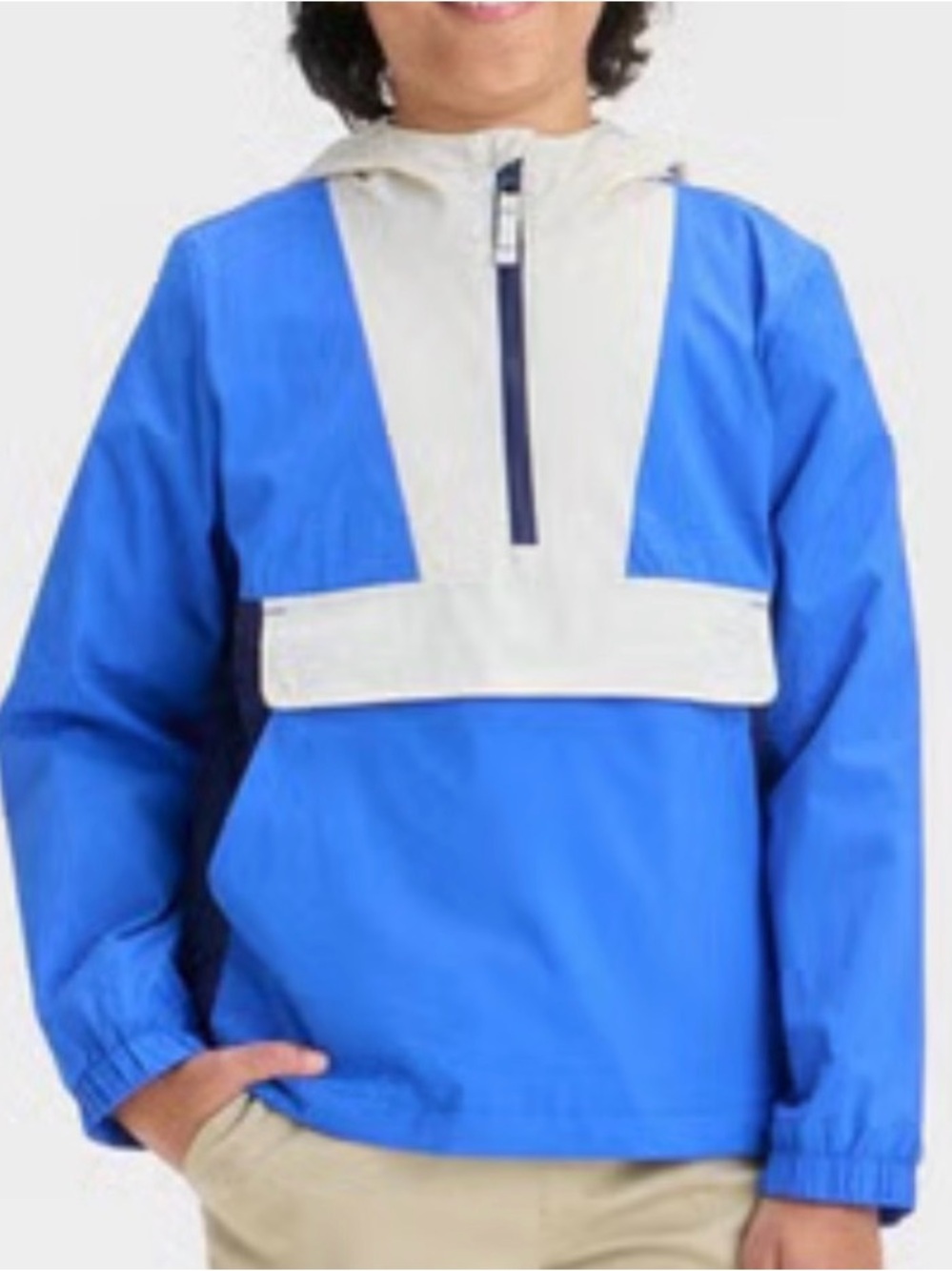 Cat & Jack Colorblock Windbreaker Pullover Hooded Jacket